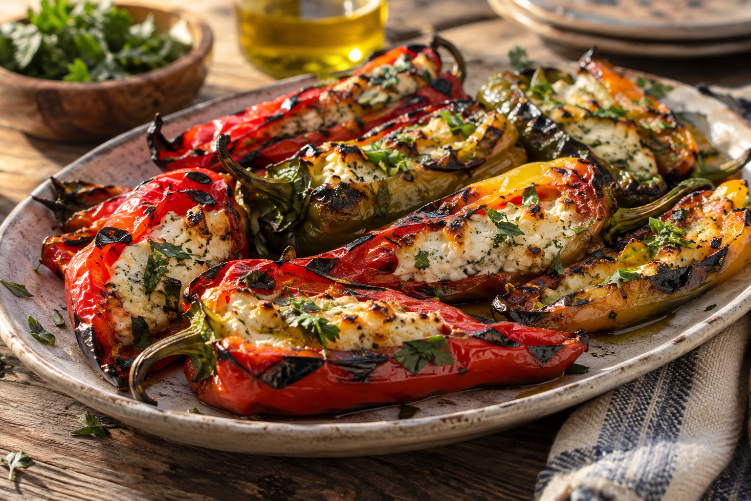 Cheese-Stuffed Gypsy Peppers