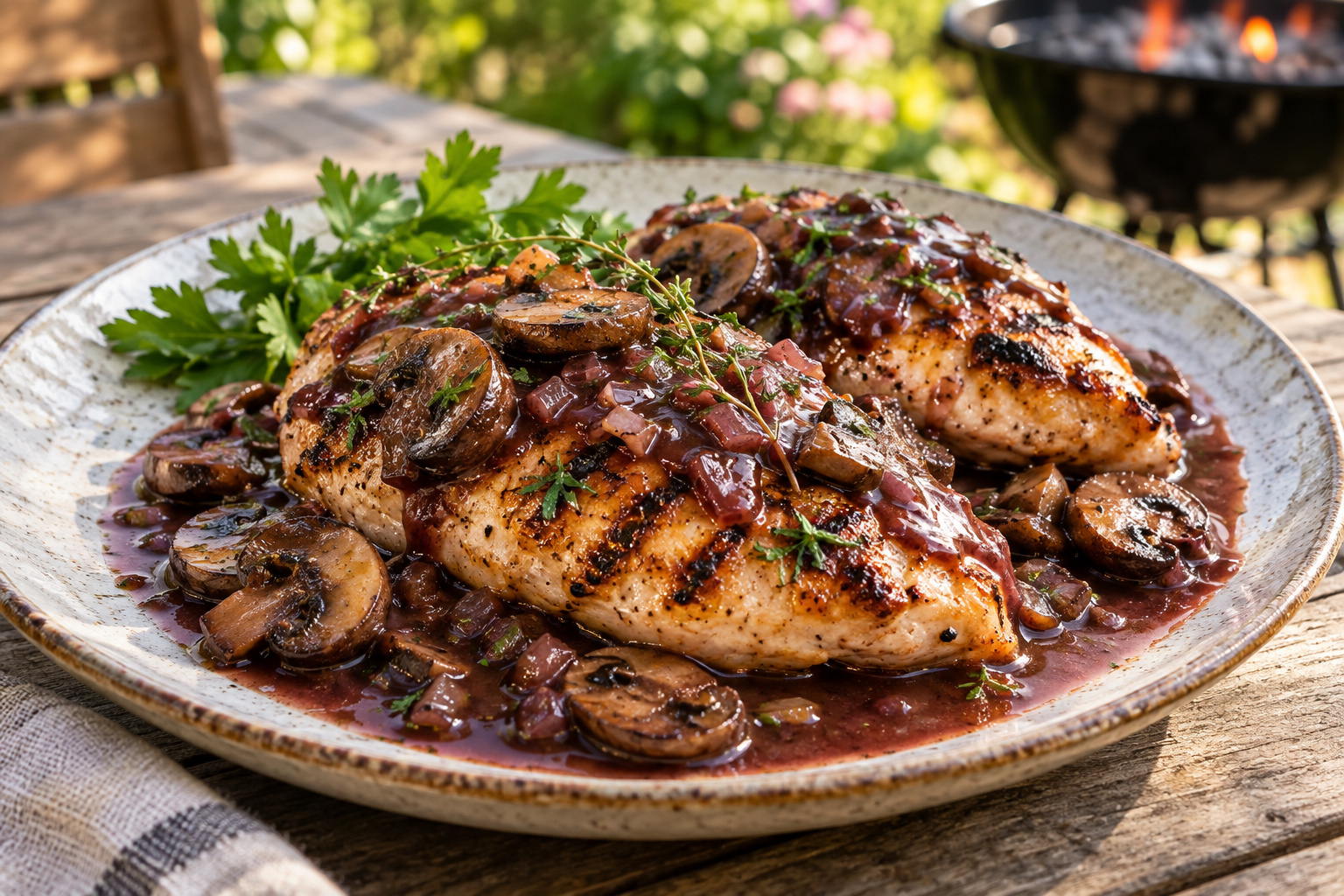 Chicken Breast with Burgundy Sauce
