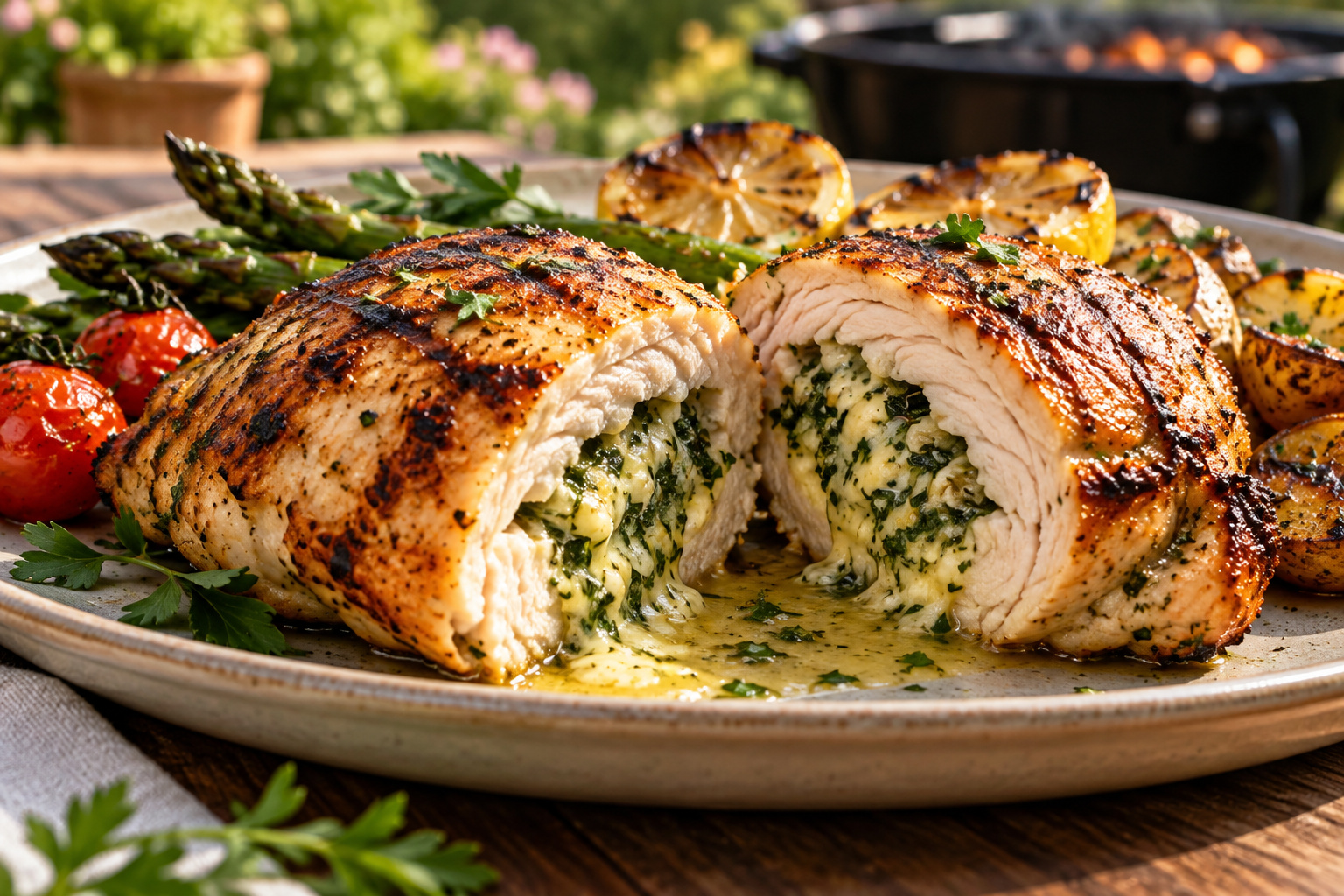 Grilled Chicken Kiev