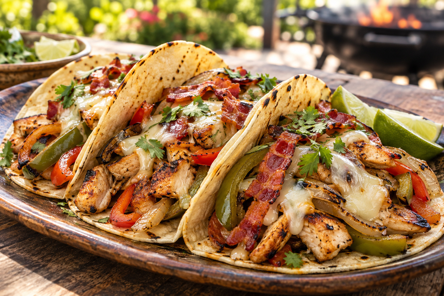 Grilled Chicken Tacos Alambres
