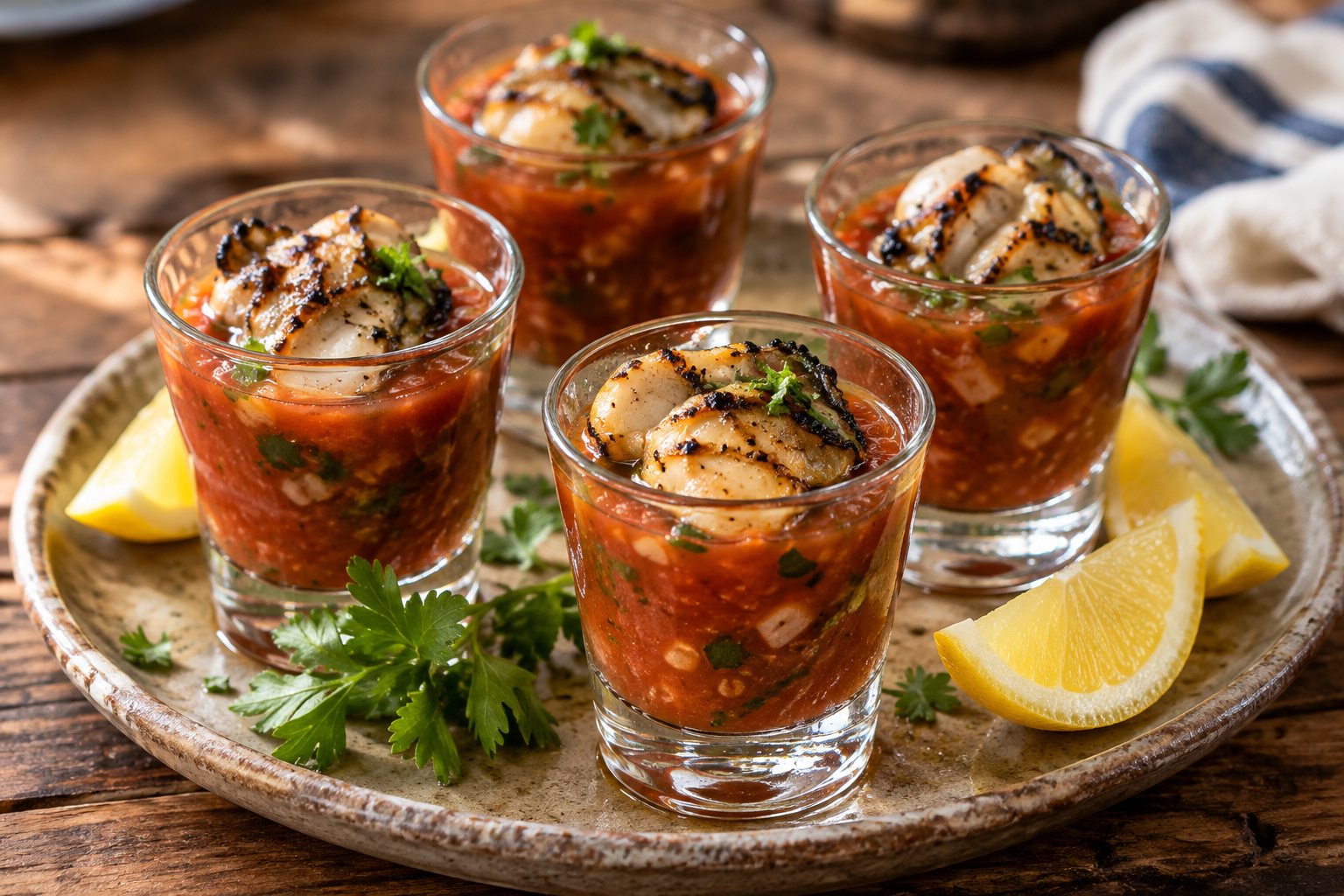 Grilled Oyster Shooters