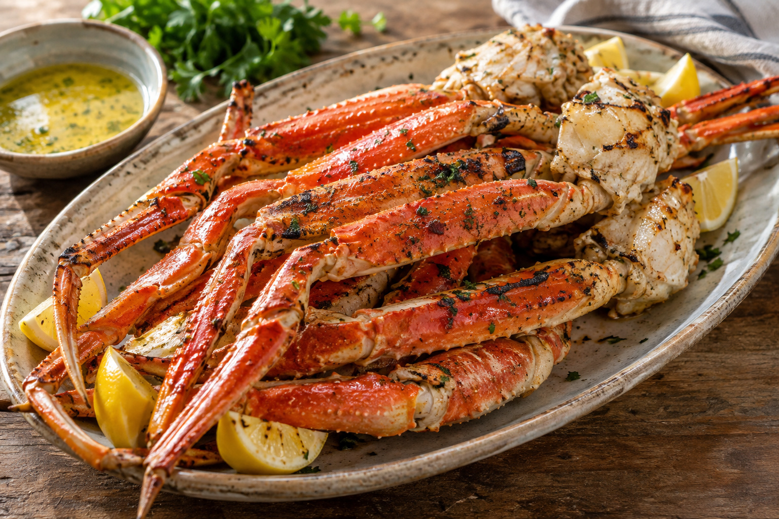 Grilled Snow Crab Clusters