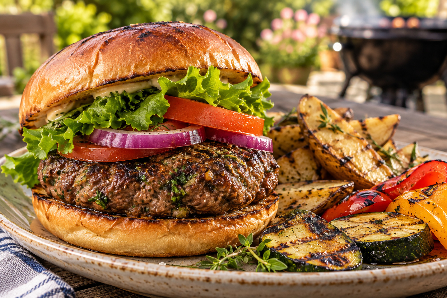 Herbed Buffalo Burgers
