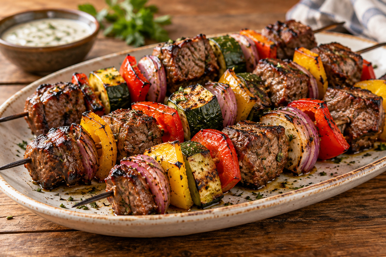 Hidden Valley Beef and Veggie Skewers
