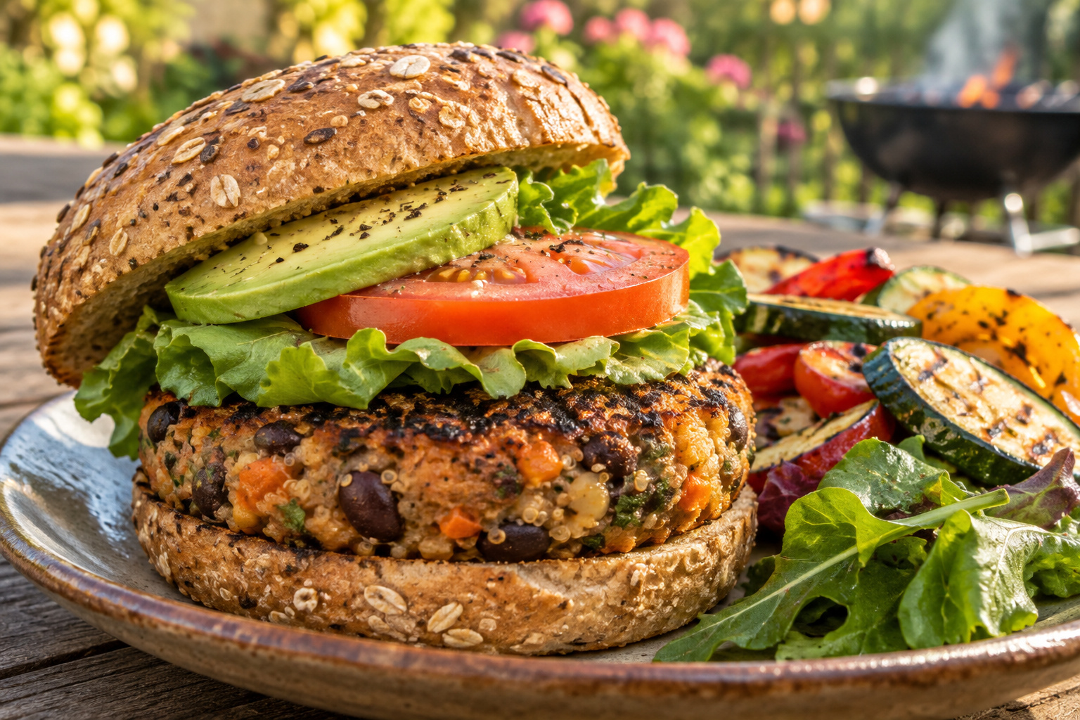 Homemade Grilled Veggie Burgers