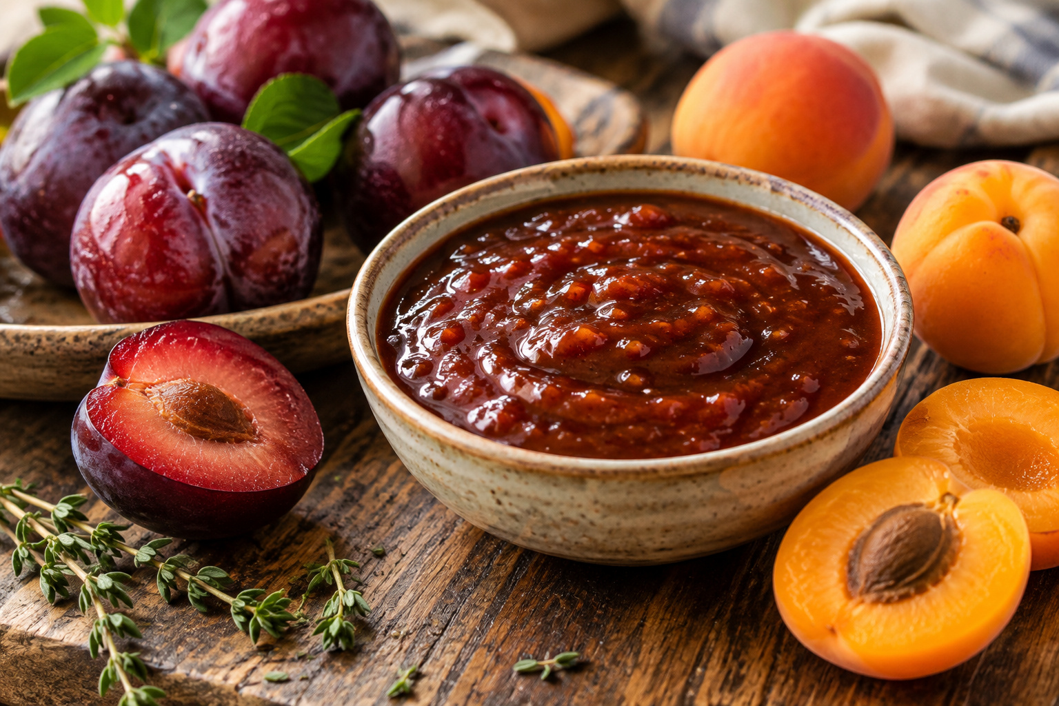 Plum and Apricot Barbecue Sauce