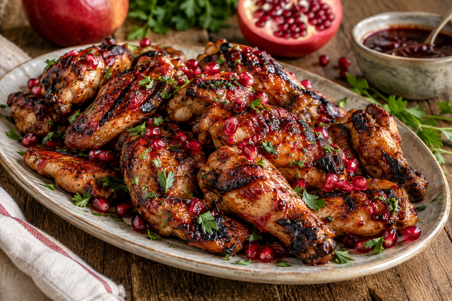 Pomegranate Chicken Wings