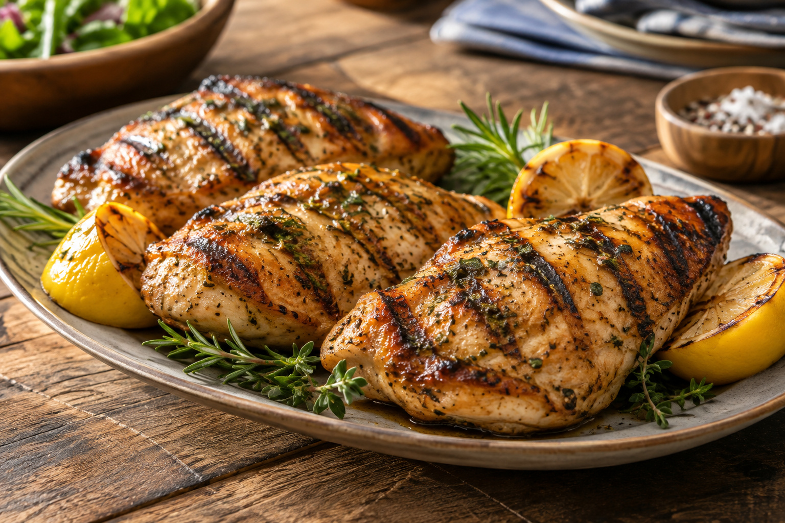 Slow Grilled Chicken Breasts