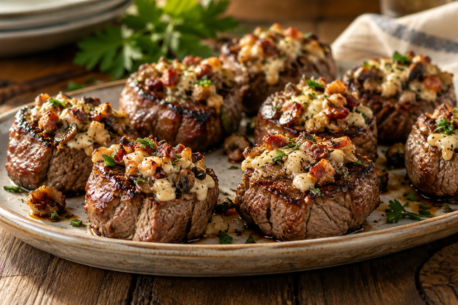 Stuffed Filet Mignon Bites